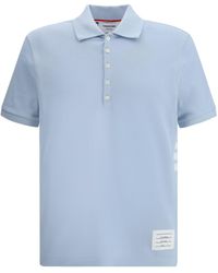 Thom Browne - Polo Shirt Whit Iconic Bands - Lyst