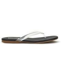Senso - Harmony Ebony Leather Rubber Sandals - Lyst
