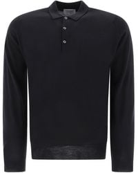 John Smedley - "Belper" Merino Wool Polo Shirt - Lyst