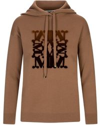 Max Mara - Virgin Wool Hooded Sweater - Lyst