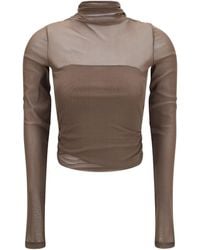 Lemaire - Ballerina Top With Scarf Cacao - Lyst