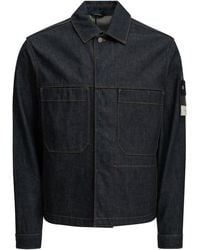 Stone Island - Light Bull Denim Jacket - Lyst