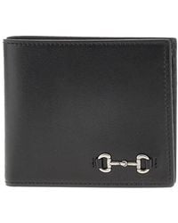 Gucci - Leather Wallet With Horsebit Detail - Lyst
