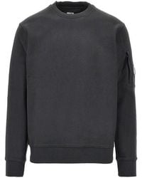 C.P. Company - Crewneck Cotton Sweatshirt With Nfc Lens - Lyst