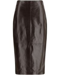 Arma - Meeka Palermo Leather Skirt Coffee Bean - Lyst