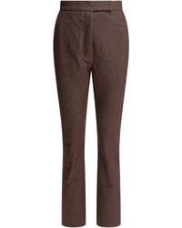 Max Mara - Denim-Effect Cotton Trousers - Lyst
