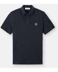 Stone Island - Cotton Polo Shirt With Compass Logo - Lyst