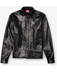 DIESEL - S-Simply-Qmbu Faux-Leather Shirt - Lyst