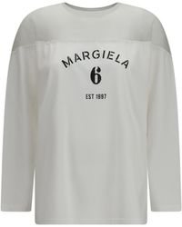 MM6 by Maison Margiela - Long-Sleeve Printed T-Shirt - Lyst