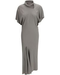 Rick Owens - Asymmetrical Midi Dress - Lyst