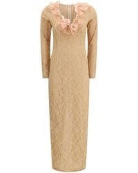 Alessandra Rich - Stretch Lace Evening Dress - Lyst