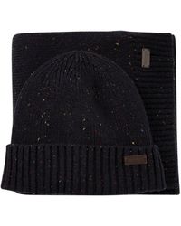 Barbour - "Carlton Fleck" Beanie & Scarf Set - Lyst
