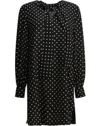 Valentino - Short Flared Dress Dresses Black - Lyst