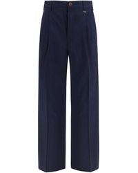 Vivienne Westwood - Wide-Leg Rafael Virgin Wool Pants Trousers - Lyst
