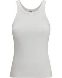 TOTEME - Ribbed Cotton Tank Top - Lyst