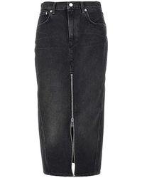 Haikure - Denim Midi Skirt - Lyst