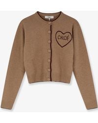 Chloé - Wool And Cashmere Wool Cardigan - Lyst
