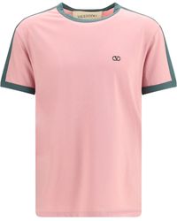 Valentino - Embroidered Logo Cotton-Jersey T-Shirt - Lyst