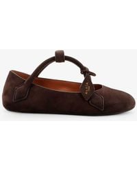 Alaïa - Le Teckel Suede Ballet Flats - Lyst