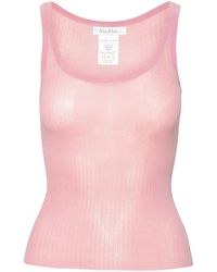 Max Mara - 'Bastia' Silk Tank Top - Lyst