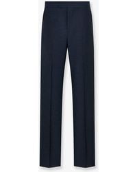 Dior - Wool And Mohair Trousers With Satin Details - Lyst