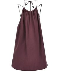Pinko - Satin Halter Neck Top - Lyst