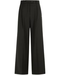 Sportmax - 'Vela' Dark Virgin Wool Pants - Lyst