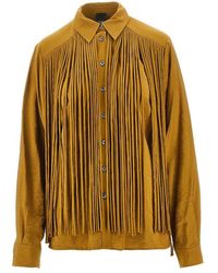 Pinko - Fringed Viscose-Blend Shirt - Lyst