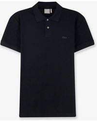 Dior - Cotton Polo Shirt Nero - Lyst