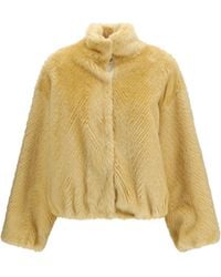 forte_forte - Forte_Forte Chevron Faux Fur Bomber Jacket - Lyst