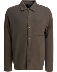 Vince - Cotton Suede Overshirt Jacket - Lyst