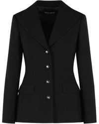 Dolce & Gabbana - Dolce & Gabbana Single-Breasted Wool Jacket - Lyst