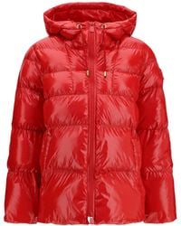 Pinko - Eleodoro Hooded Down Jacket Rosso Wine - Lyst