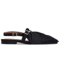 Ganni - 'Big Bow' Polyester Ballet Flats - Lyst