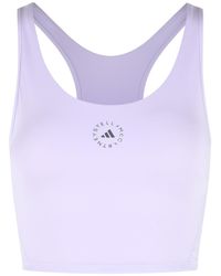 adidas By Stella McCartney - Lilac Polyester Blend Sporty Top - Lyst