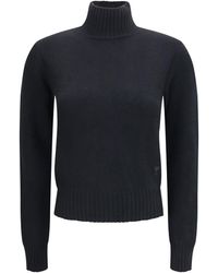 Ami Paris - Ami De Coeur Turtleneck Sweater Noir - Lyst