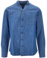 Sease - Denim Fish Tail Shirt - Lyst