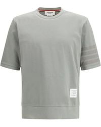 Thom Browne - Bar Cotton Jersey T-Shirt - Lyst