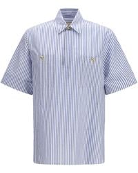 Valentino - Short-Sleeve Shirt With Logo Buttons - Lyst