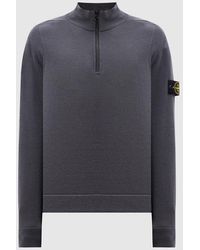 Stone Island - Half Zippered Knitwear - Lyst