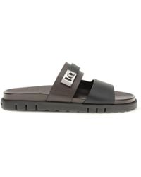 Ferragamo - Double-Strap Leather Sandals - Lyst