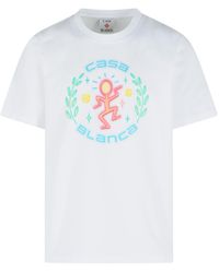 CASABLANCA - 'Dance Joy' Cotton T-Shirt - Lyst