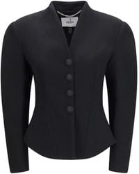 Nissa - Tailored Wool-Blend V-Neck Jacket - Lyst