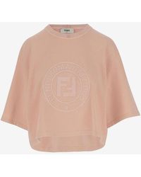 Fendi - T-Shirt With Printed Logo - Lyst