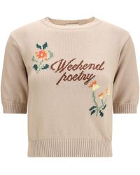 Weekend by Maxmara - Cotton Knit Sweater - Lyst
