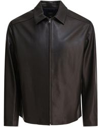 Vince - Leather Jacket With Zipper - Lyst