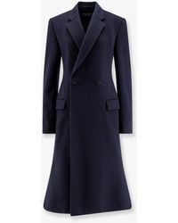 Balenciaga - Godet Midi Double-Breasted Wool Coat - Lyst