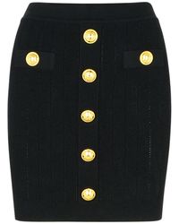 Balmain - Viscose Blend Miniskirt - Lyst
