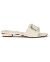 Roger Vivier - Leather Slide Sandals - Lyst
