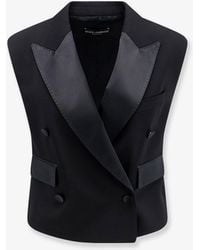 Dolce & Gabbana - Virgin Wool And Silk Blend Tuxedo Vest - Lyst